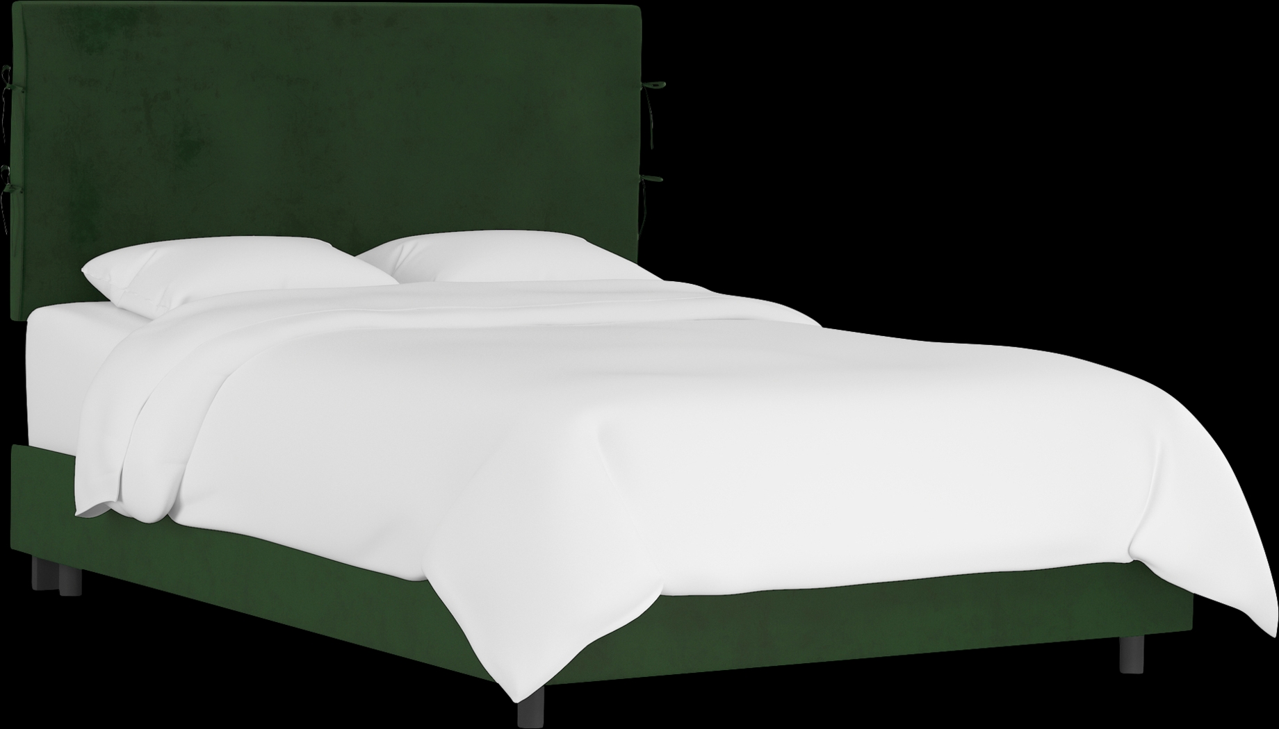 Deep Forest Emerald Queen Upholstered Bed - Thumbnail - Image 1