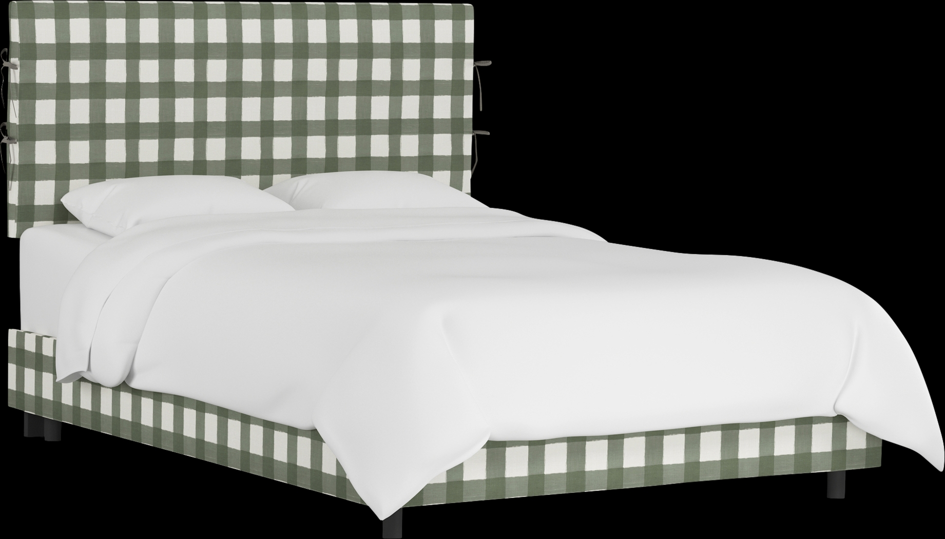 Deep Forest Sage King Upholstered Bed - Thumbnail - Image 1