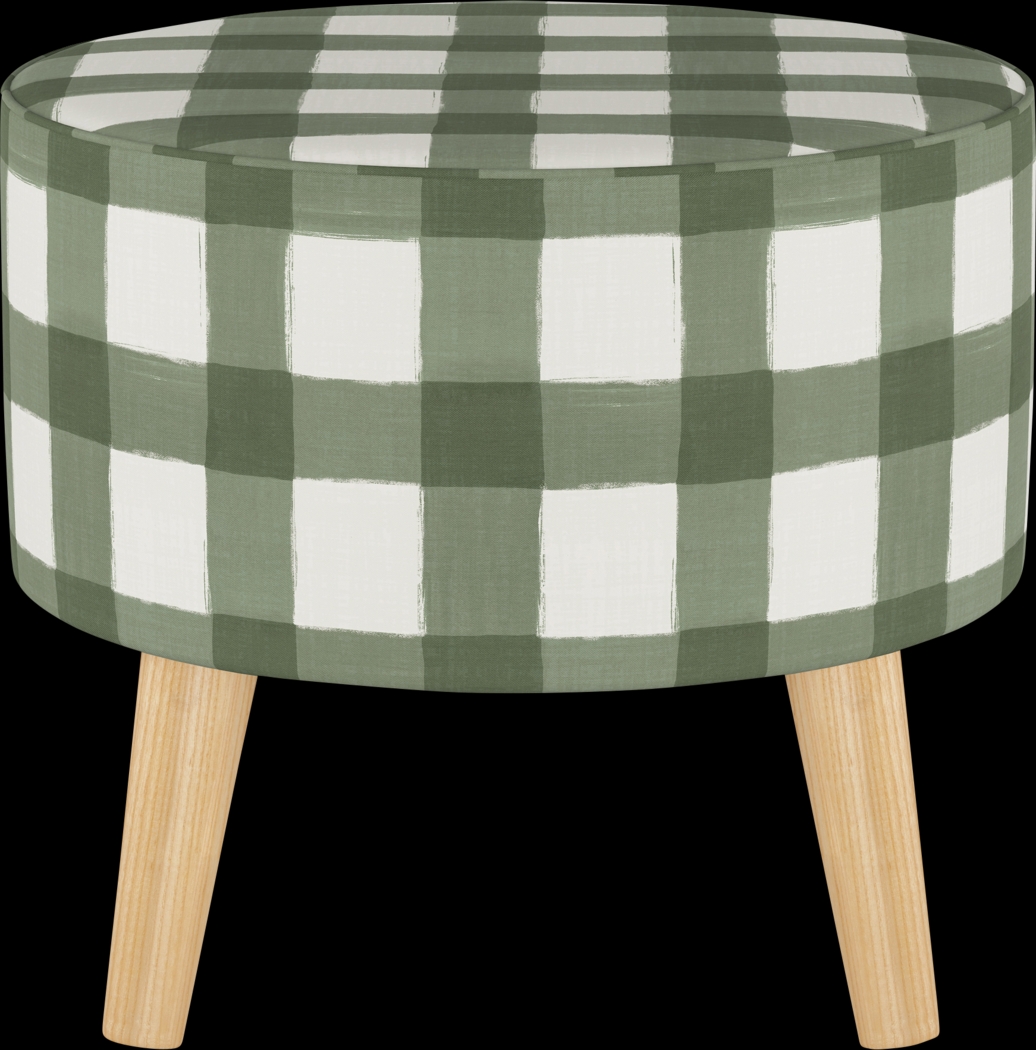 Deep Forest Sage Ottoman - Thumbnail - Image 2