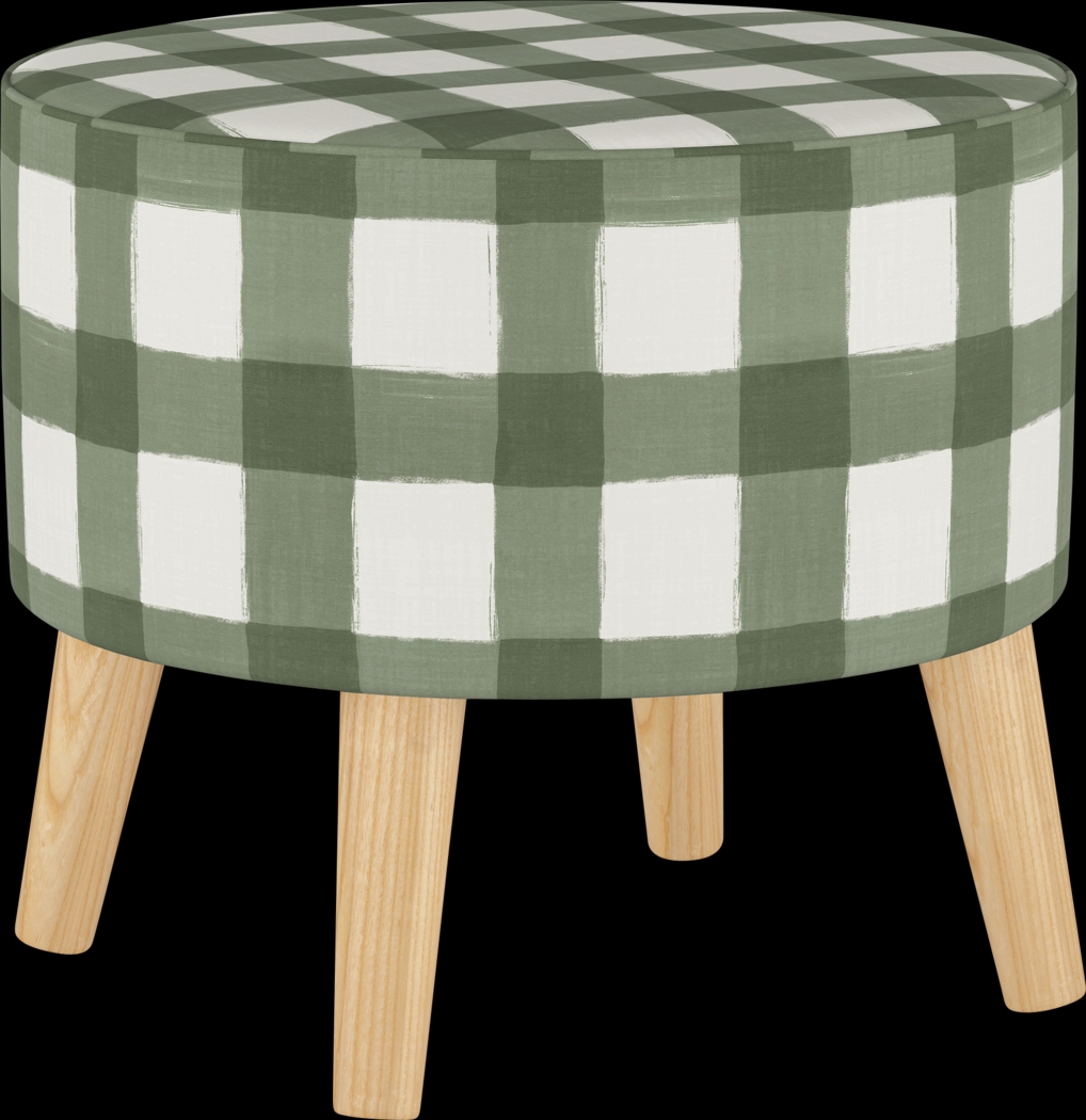 Deep Forest Sage Ottoman - Thumbnail - Image 1