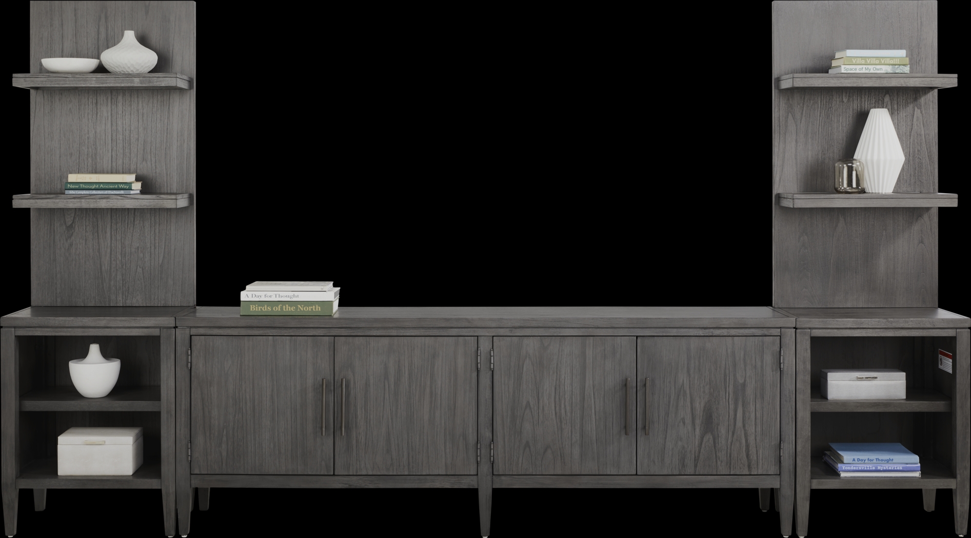 Deer Mountain Gray 3 Pc Wall Unit with 85 in. Console - Thumbnail - Image 2