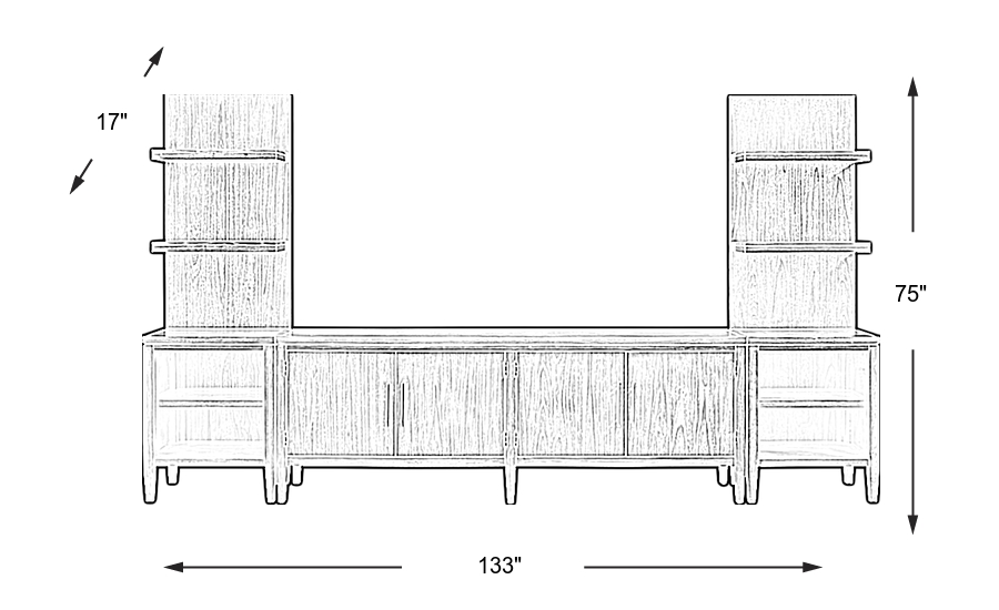 Dimension Image. Please refer to the Dimension Tab on this page for dimension details.