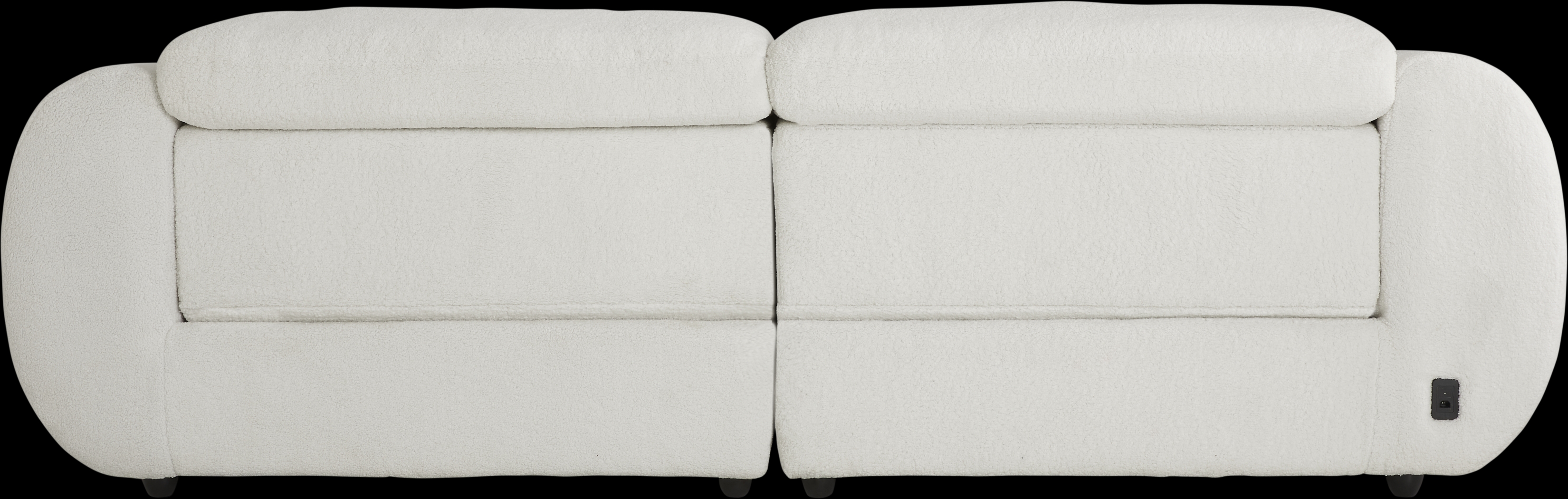 Deerfield White Dual Power Reclining Sofa - Thumbnail - Image 3