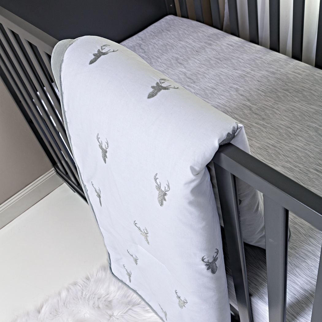 Deerville Gray 3 Pc Baby Bedding Set - Thumbnail - Image 8