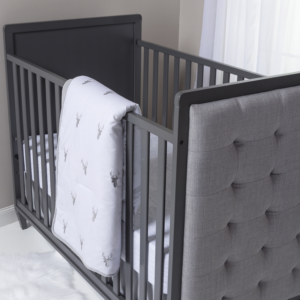 Deerville Gray 3 Pc Baby Bedding Set - Thumbnail - Image 9