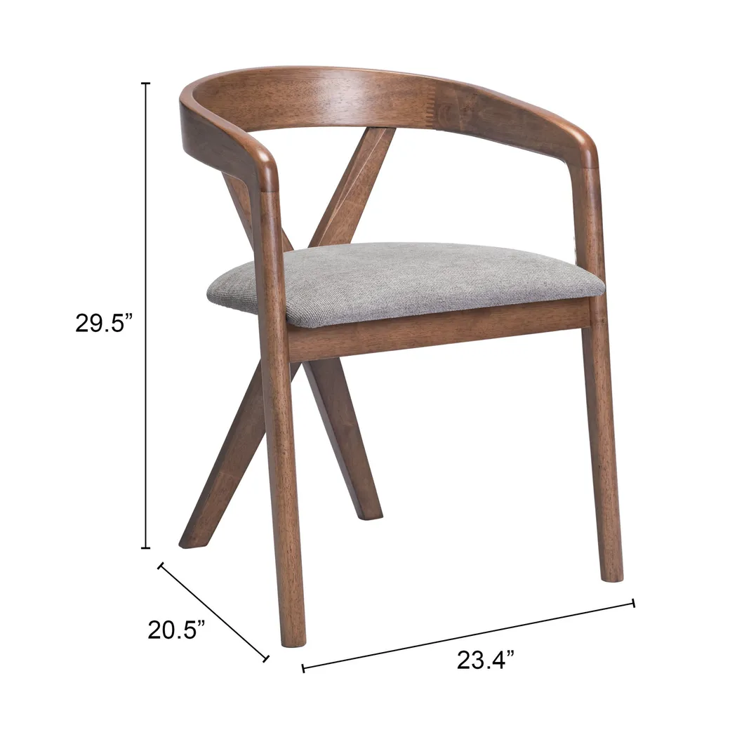 Degne Gray Dining Chair - Thumbnail - Image 2