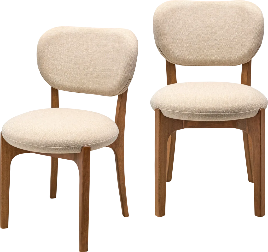 Deimo Cream Side Chair, Set of 2 - Thumbnail - Image 1