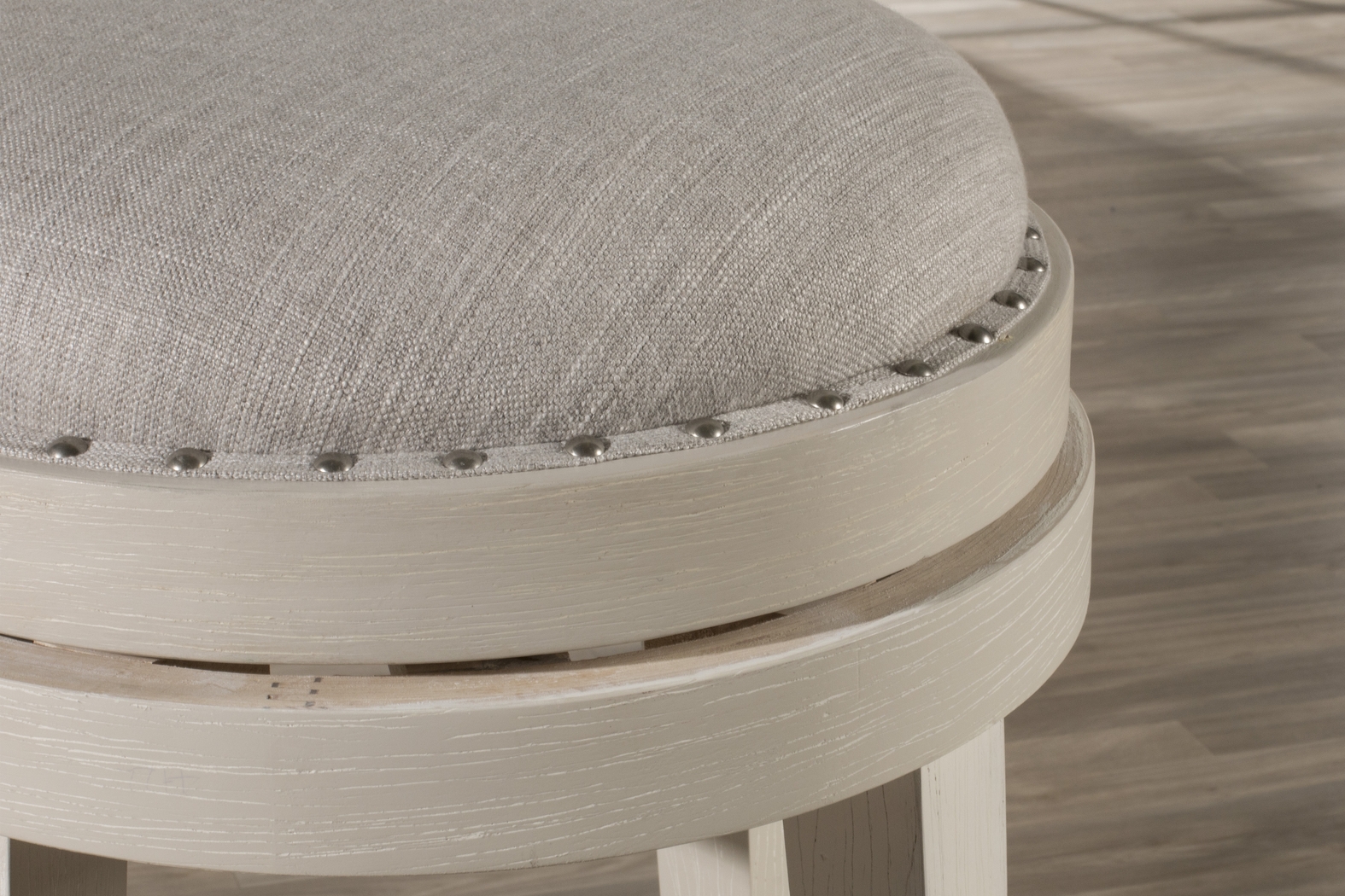 Deines White Swivel Counter Height Stool - Thumbnail - Image 3