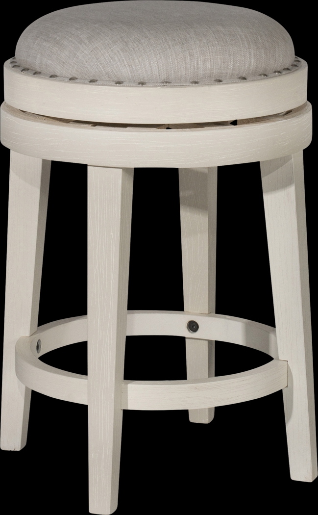 Deines White Swivel Counter Height Stool - Thumbnail - Image 1