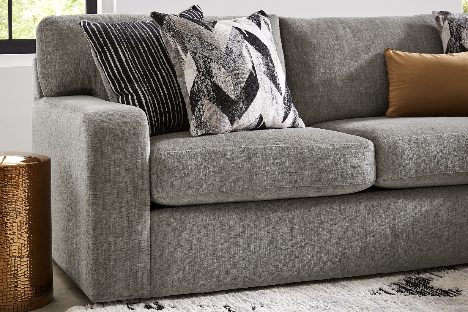 Dekker Park Gray 5 Pc Sectional Living Room - Thumbnail - Image 4