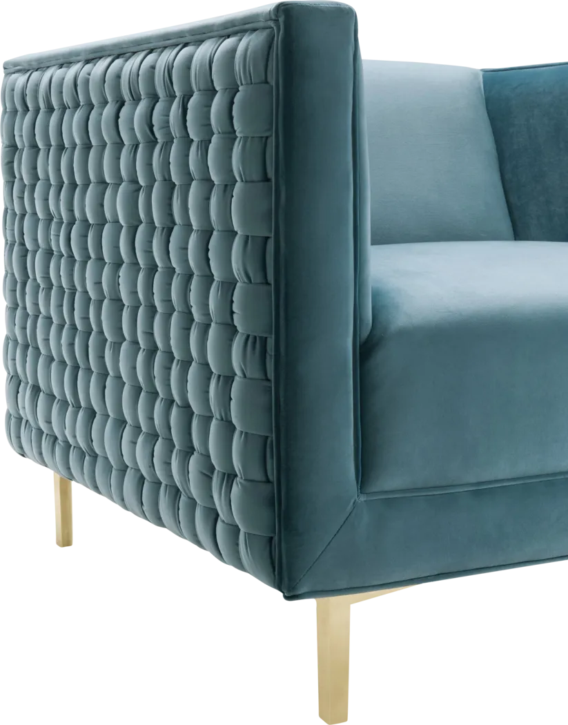 Del Ann Blue Accent Chair - Thumbnail - Image 4