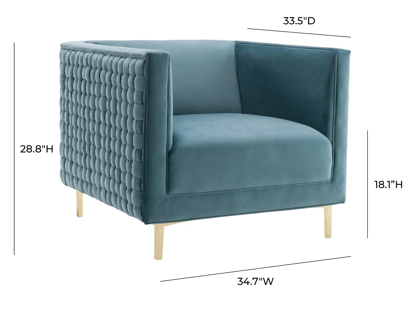 Del Ann Blue Accent Chair - Thumbnail - Image 6