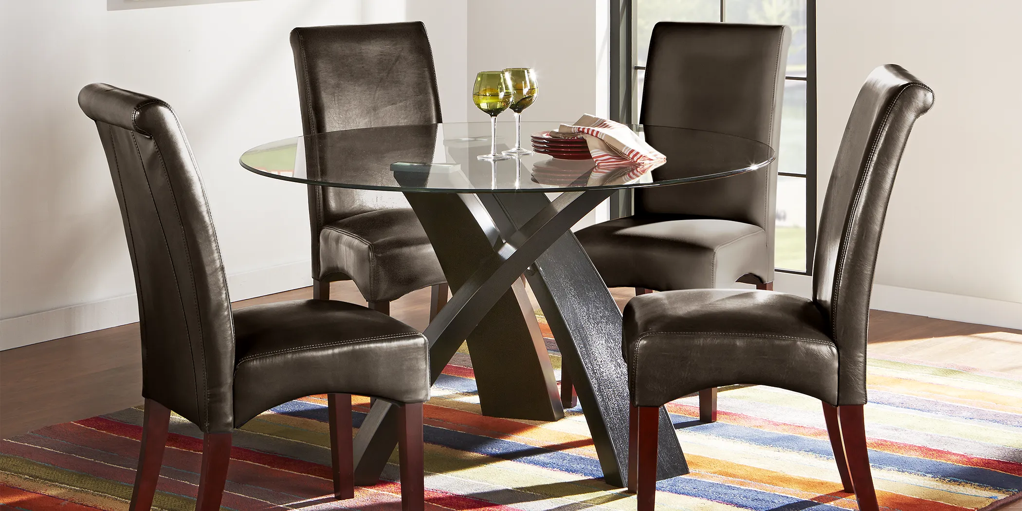 Del Mar Ebony 5 Pc Round Dining Set - Thumbnail - Image 1