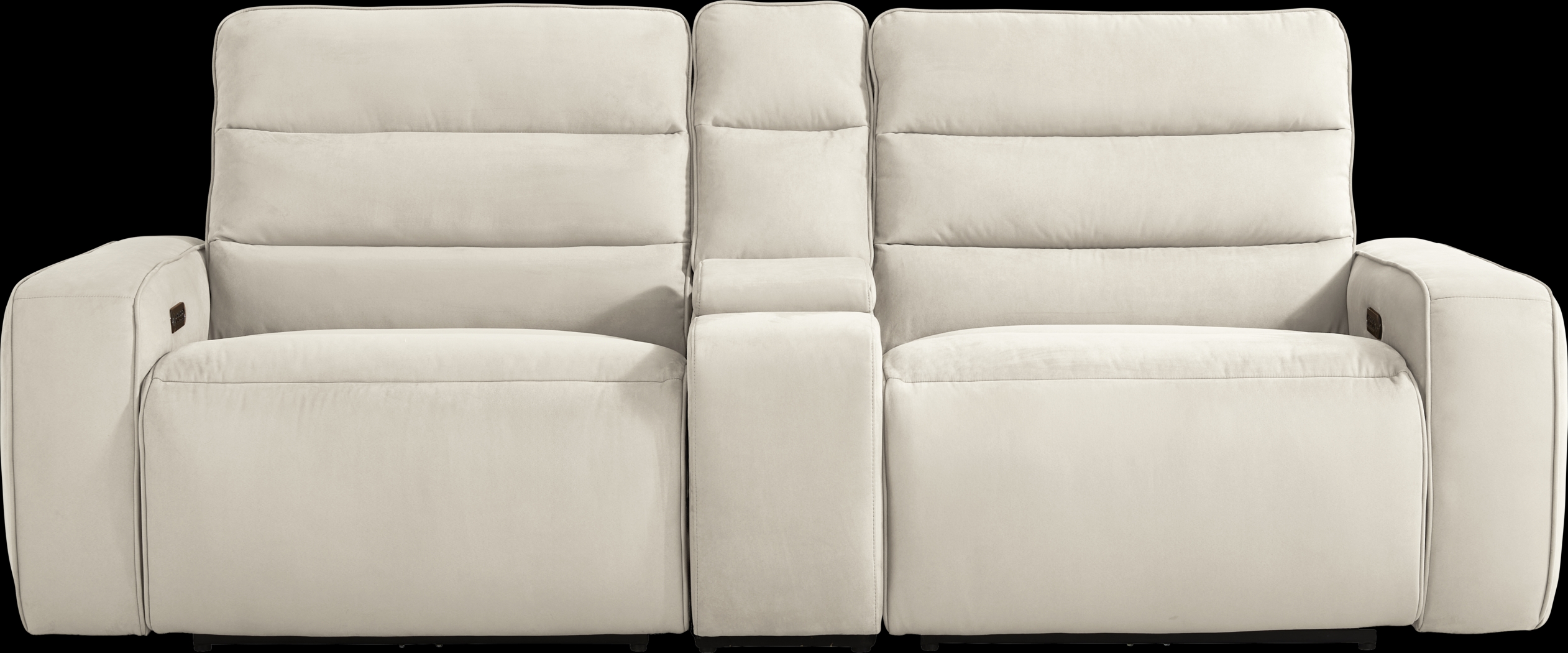 Del Mar Ivory Dual Power Reclining Loveseat - Thumbnail - Image 2