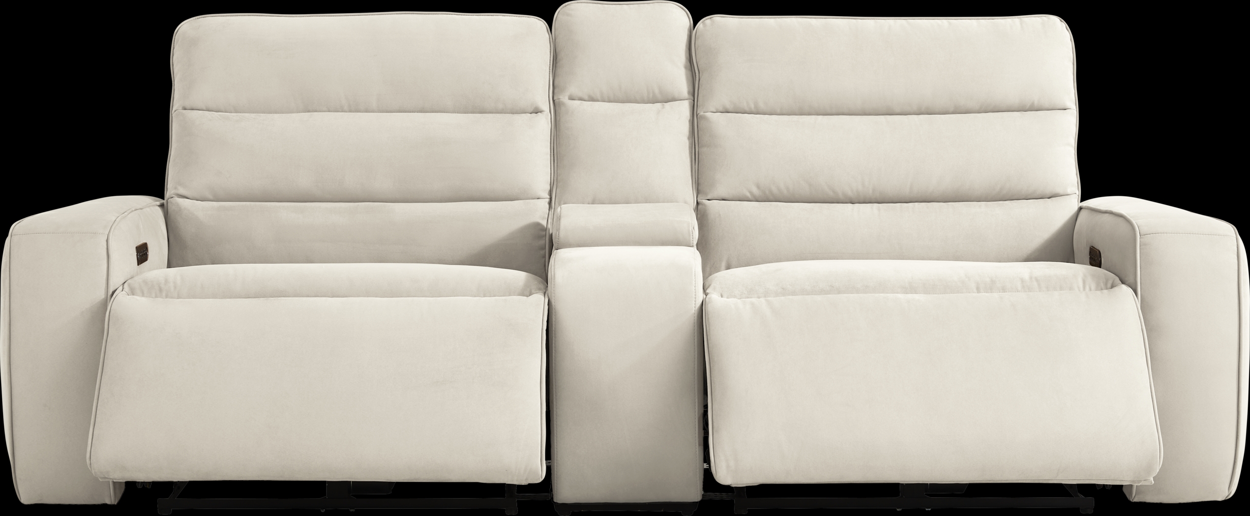 Del Mar Ivory Dual Power Reclining Loveseat - Thumbnail - Image 1