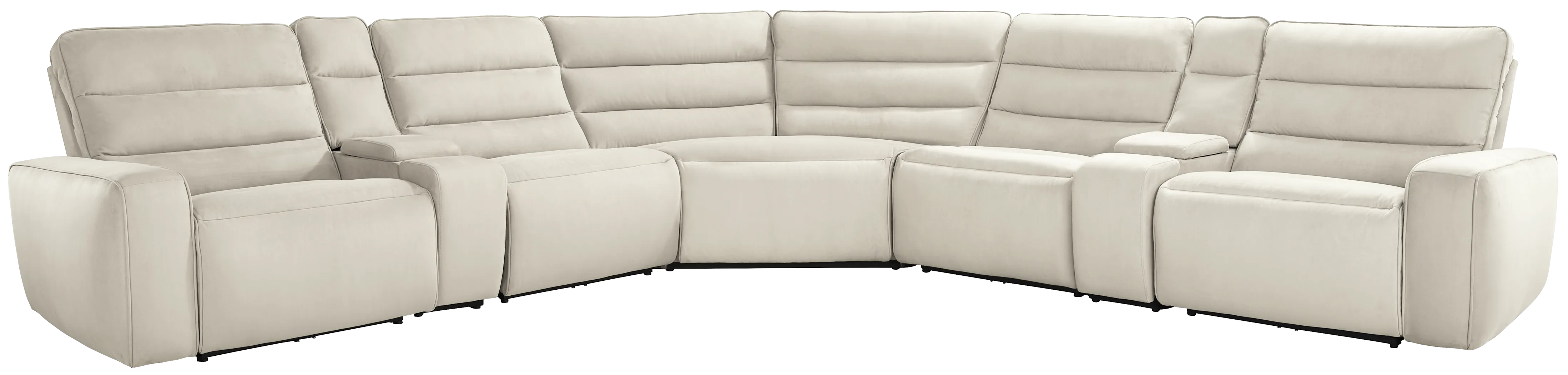 Del Mar Ivory 7 Pc Dual Power Sectional - Thumbnail - Image 3