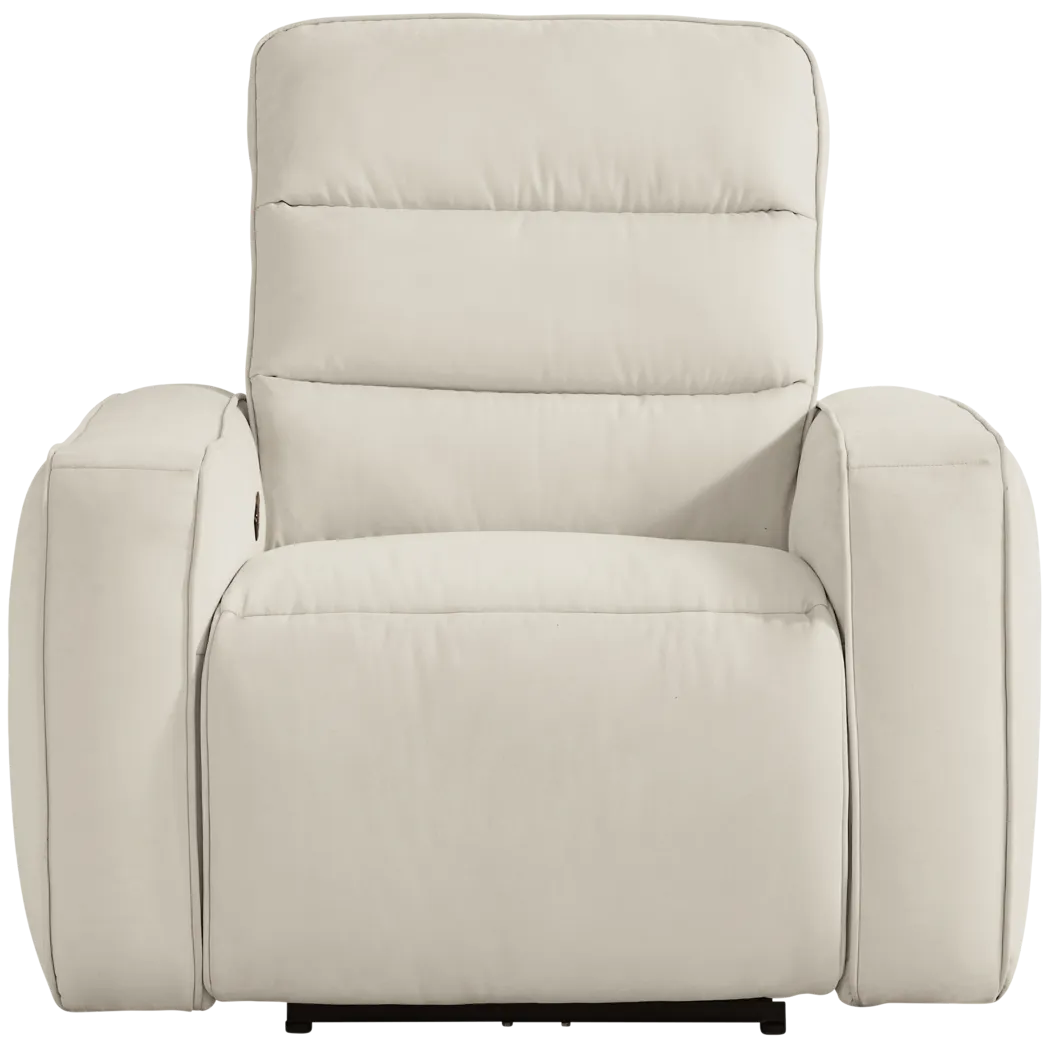 Del Mar Ivory Dual Power Recliner - Thumbnail - Image 2