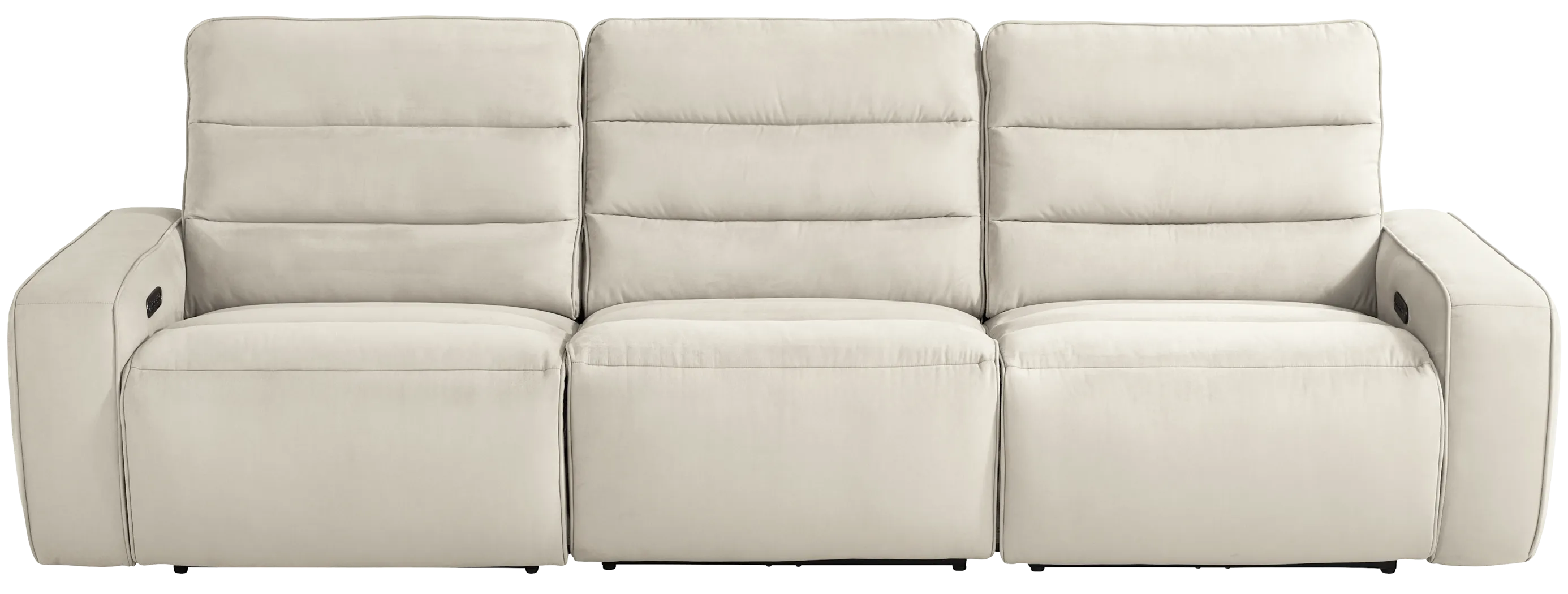 Del Mar Ivory Dual Power Sofa - Thumbnail - Image 3