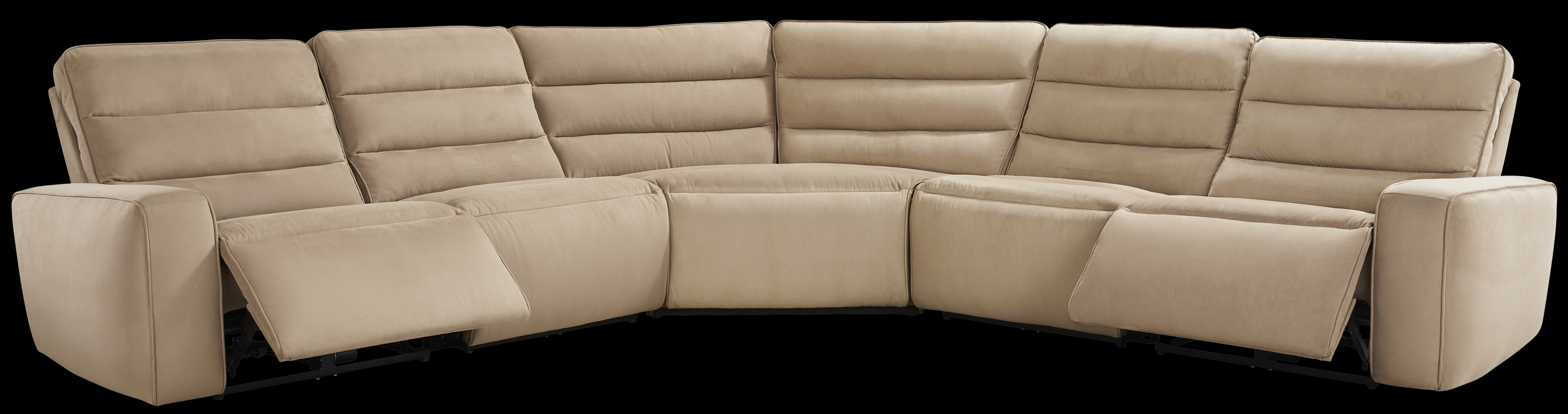 Del Mar Sand 5 Pc Dual Power Sectional - Thumbnail - Image 1