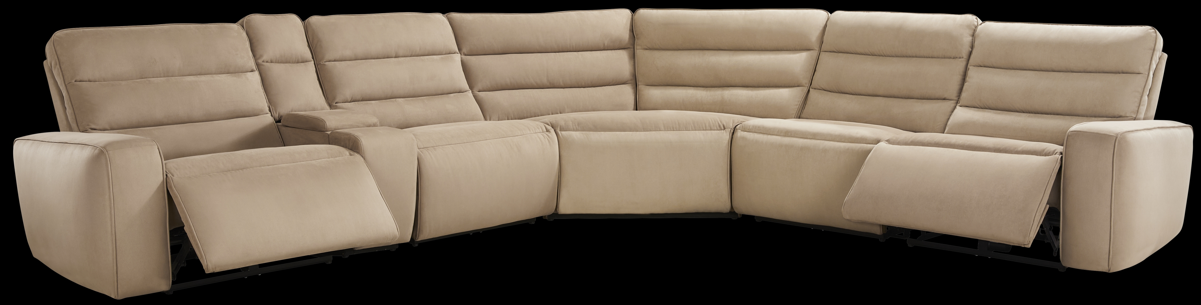Del Mar Sand 6 Pc Dual Power Sectional - Thumbnail - Image 1