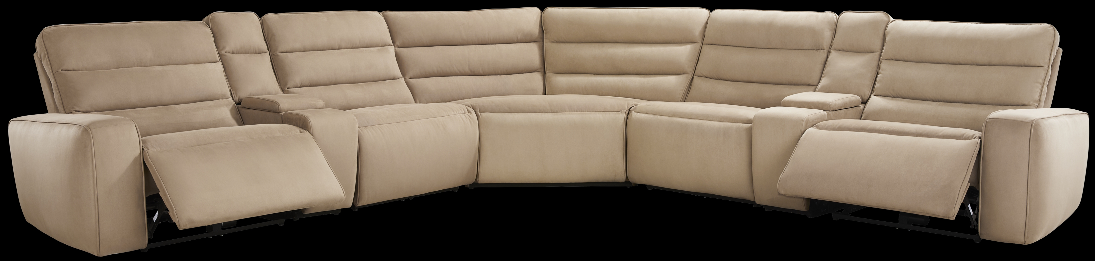 Del Mar Sand 7 Pc Dual Power Sectional - Thumbnail - Image 1