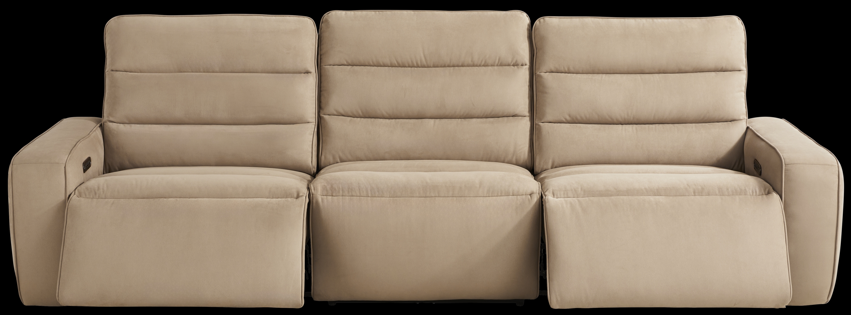 Del Mar Sand Dual Power Sofa - Thumbnail - Image 1