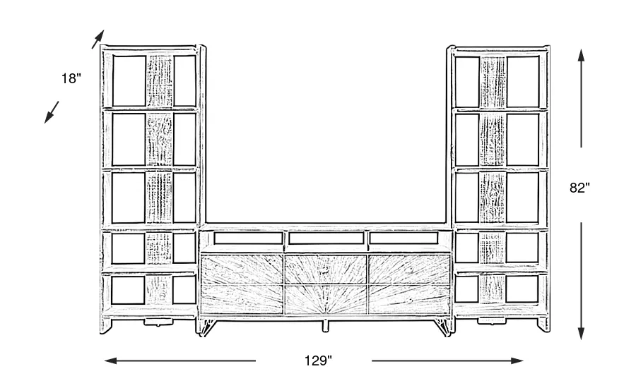 Dimension Image. Please refer to the Dimension Tab on this page for dimension details.