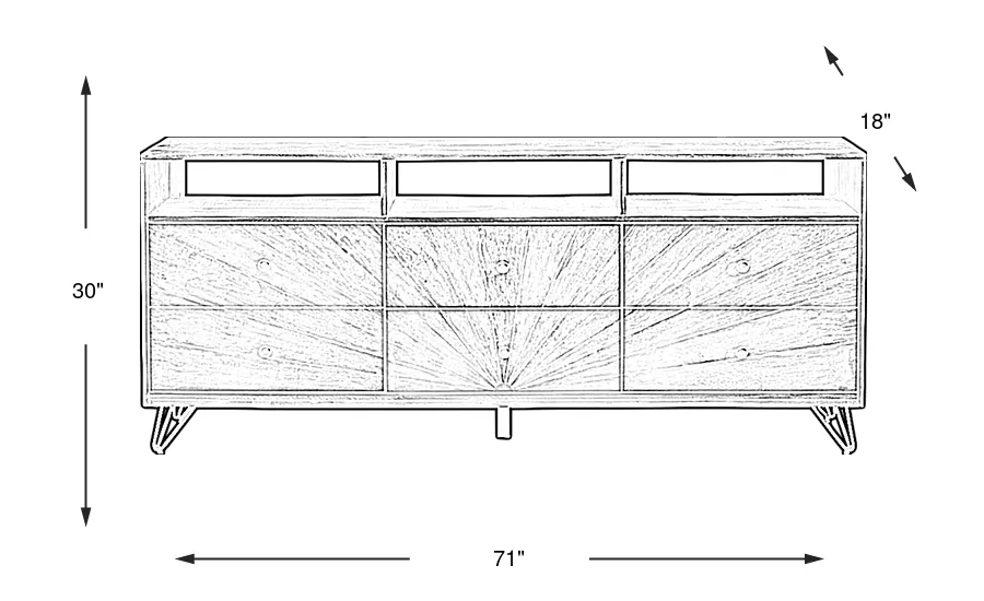Dimension Image. Please refer to the Dimension Tab on this page for dimension details.