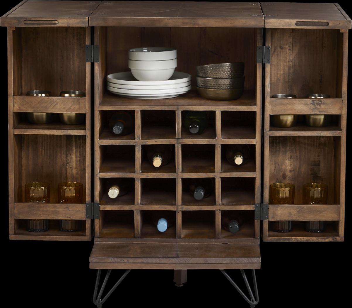 Del Sol Brown Bar Cabinet - Thumbnail - Image 1