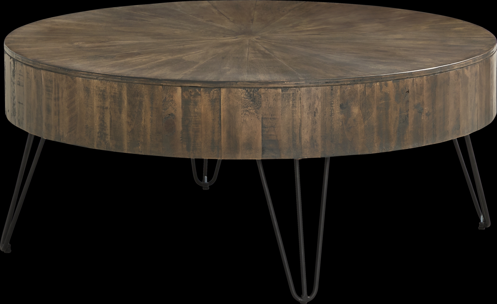 Del Sol Brown Round Cocktail Table - Thumbnail - Image 1