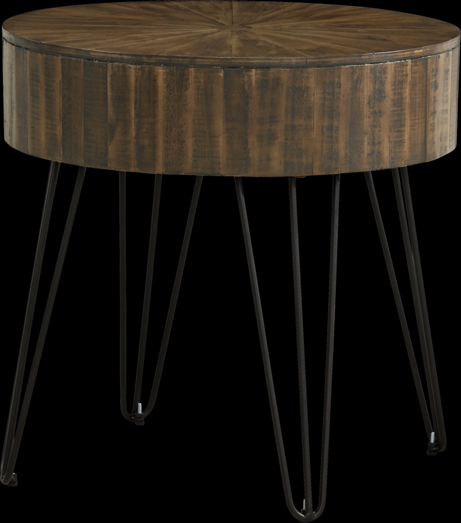 Del Sol Brown Round End Table - Thumbnail - Image 1