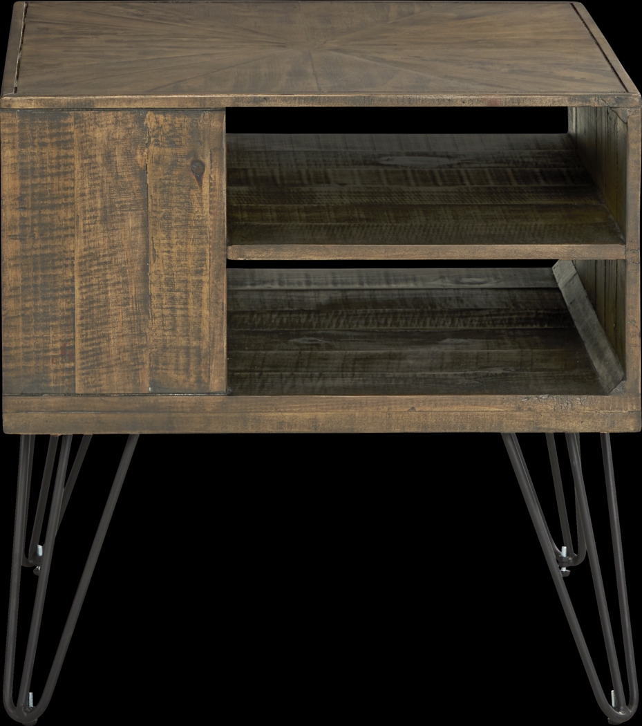 Del Sol Brown Square Storage End Table - Thumbnail - Image 2