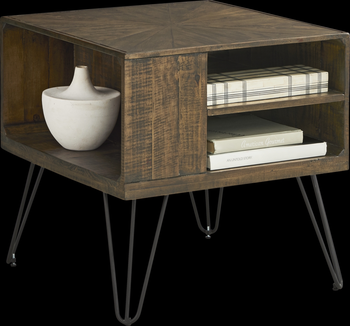 Del Sol Brown Square Storage End Table - Thumbnail - Image 4