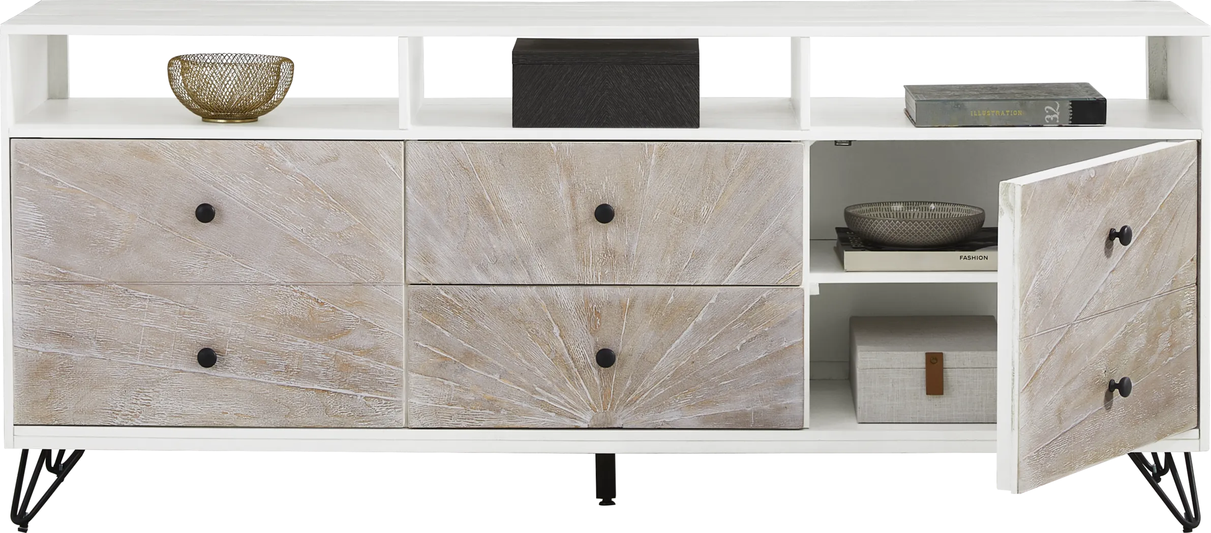 Del Sol White 71 in. Console - Thumbnail - Image 2