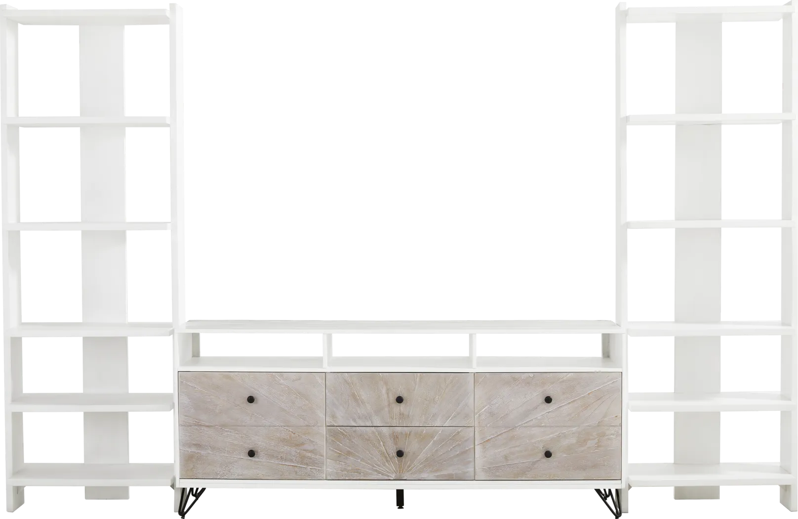 Del Sol White Wall Unit with 71 in. Console - Thumbnail - Image 1