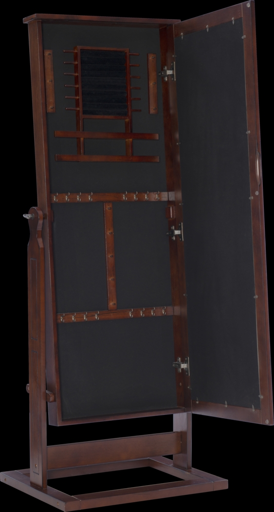 Delafield Brown Cheval Jewelry Armoire - Thumbnail - Image 7
