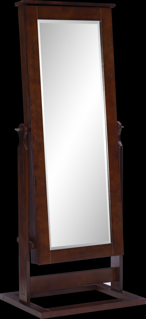 Delafield Brown Cheval Jewelry Armoire - Thumbnail - Image 1