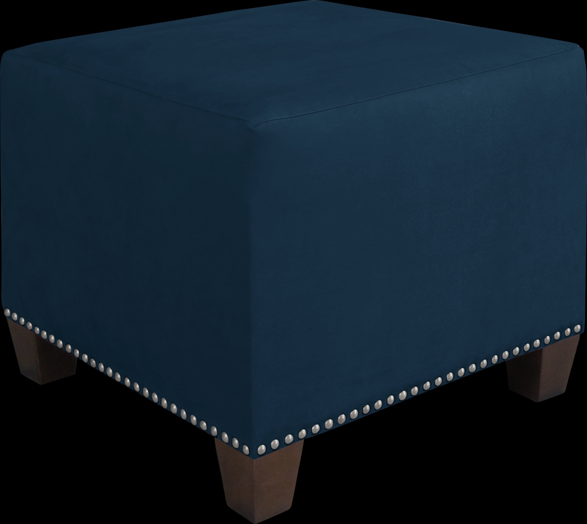 Delana Navy Ottoman - Thumbnail - Image 1