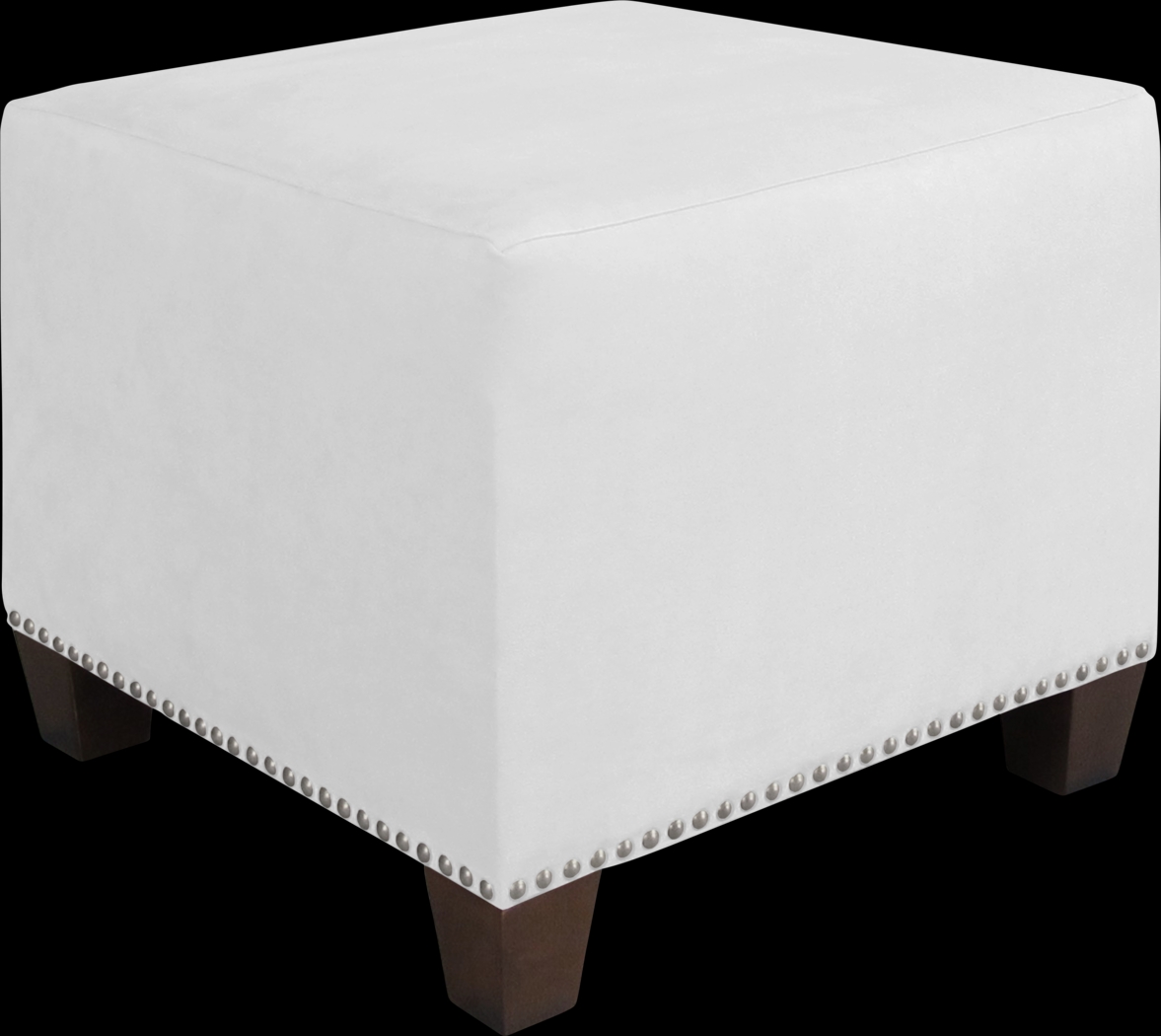 Delana White Ottoman - Thumbnail - Image 1