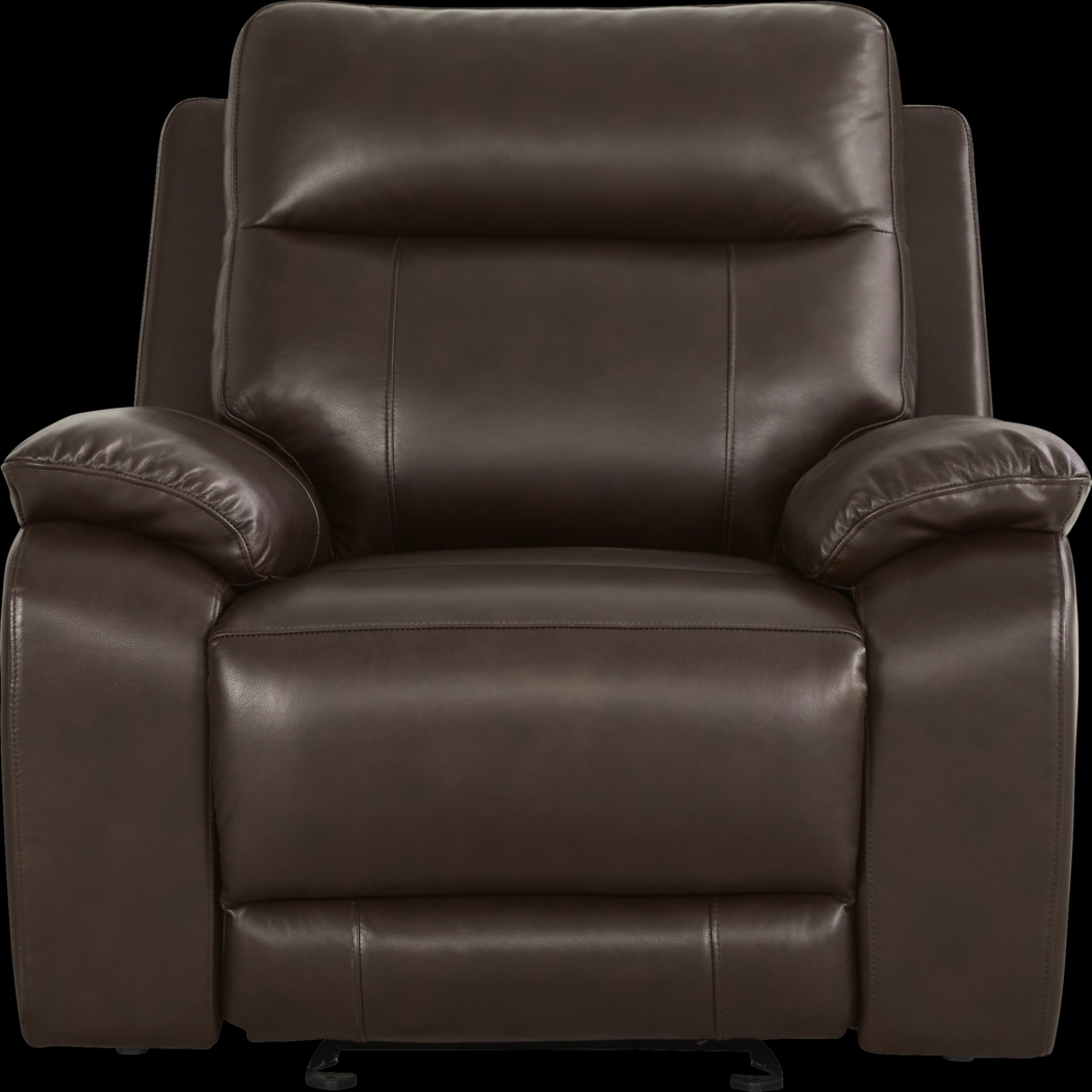 Delaney Point Brown Leather Recliner - Thumbnail - Image 2