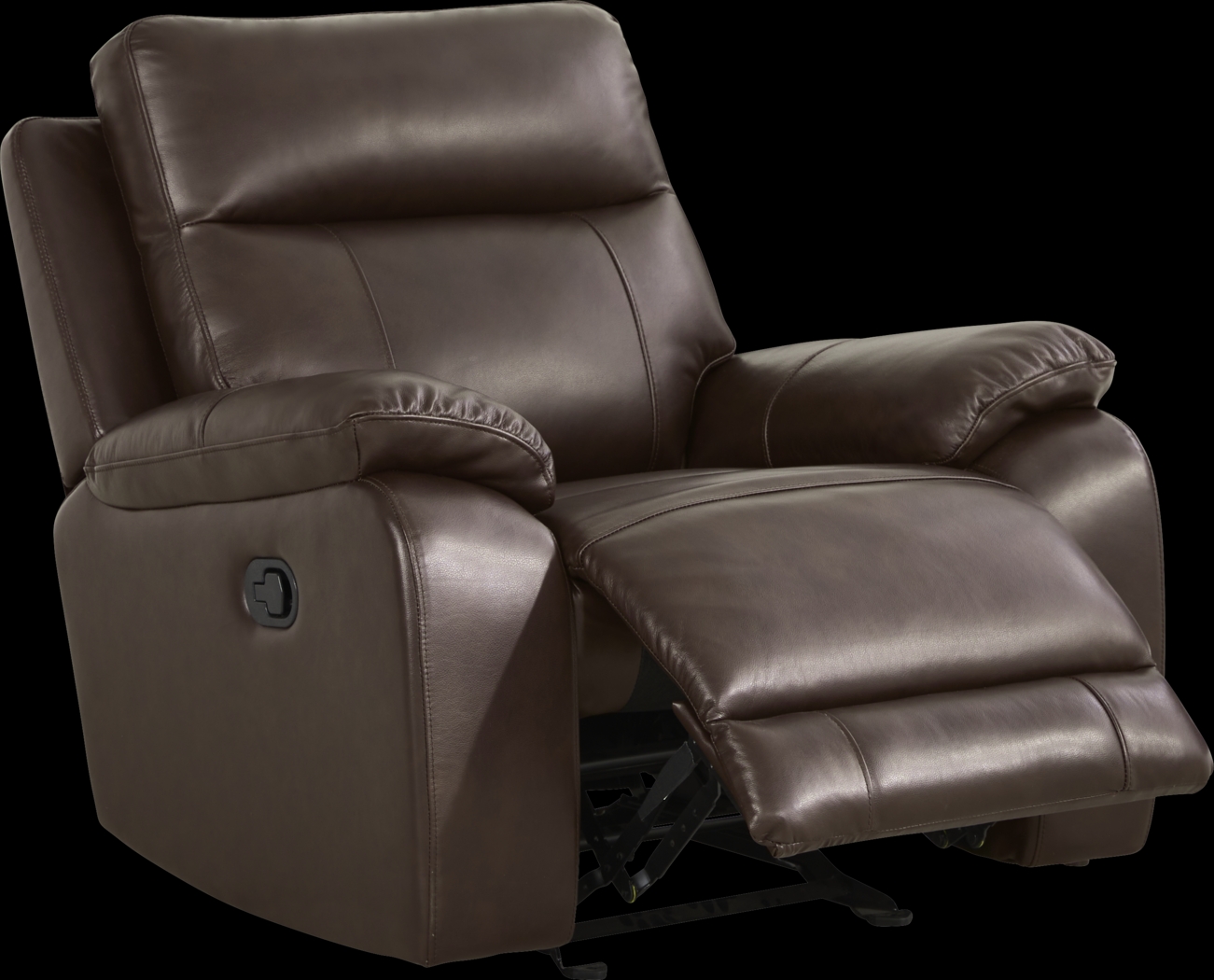 Delaney Point Brown Leather Recliner - Thumbnail - Image 1