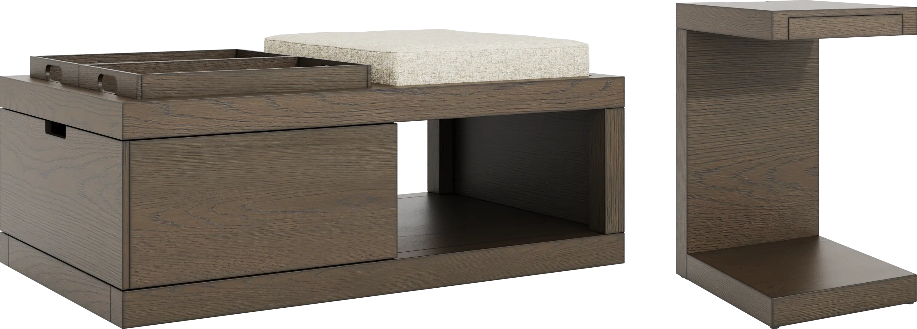 Delano Brown 2 Pc Table Set - Thumbnail - Image 1