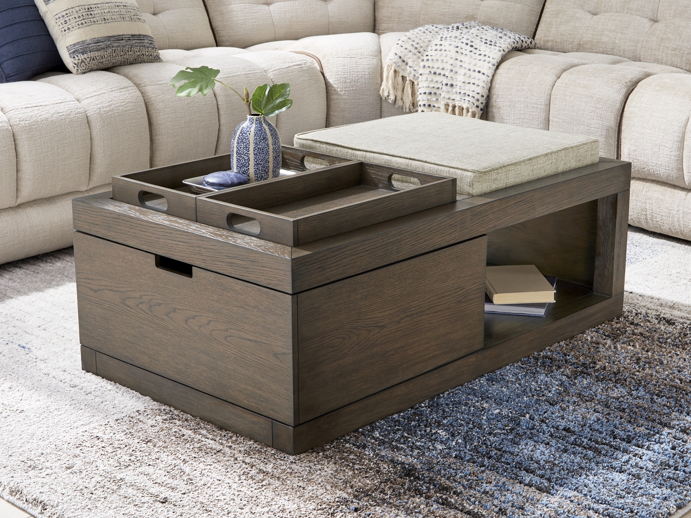 Delano Brown 3 Pc Table Set with USB - Thumbnail - Image 3