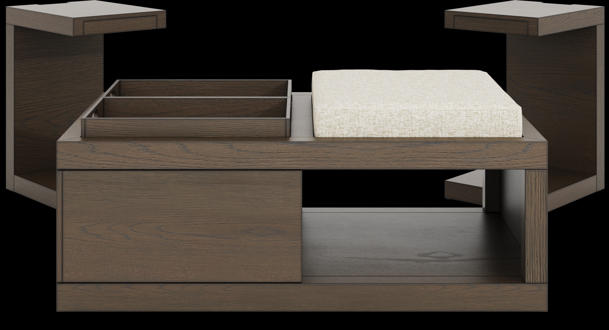 Delano Brown 3 Pc Table Set with USB - Thumbnail - Image 1