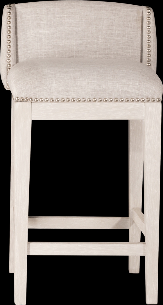 Delany White Counter Height Stool, Set of 2 - Thumbnail - Image 2