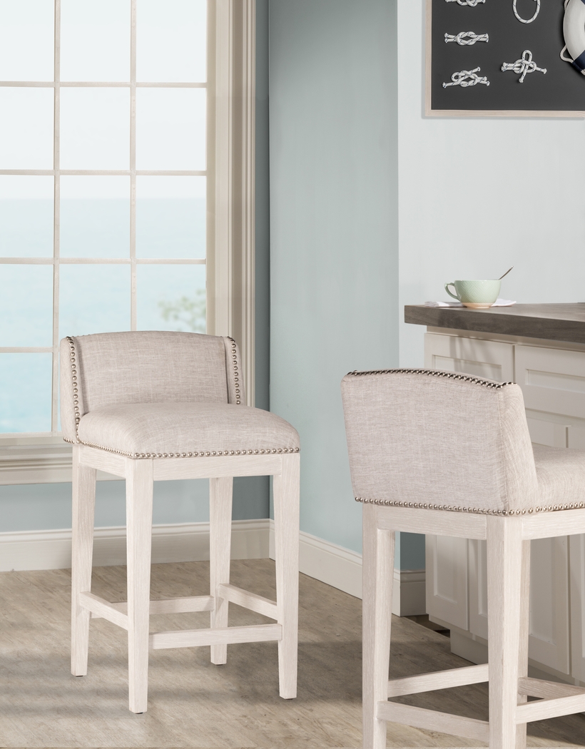 Delany White Counter Height Stool, Set of 2 - Thumbnail - Image 8