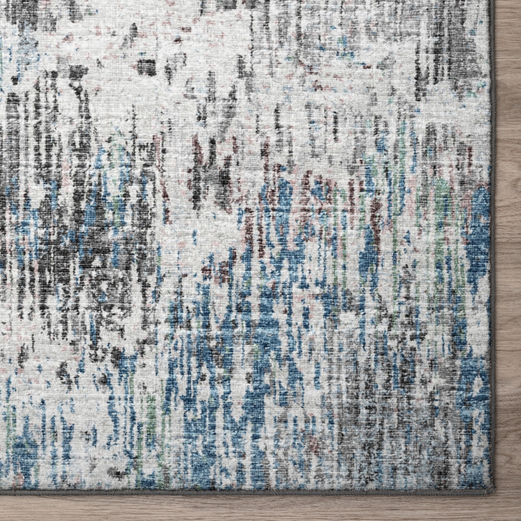 Delappe Blue 3' x 5' Rug - Thumbnail - Image 2