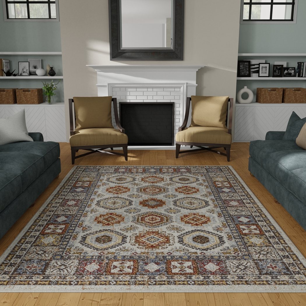 Delary Cream 5'3 x 7'3 Area Rug - Thumbnail - Image 2