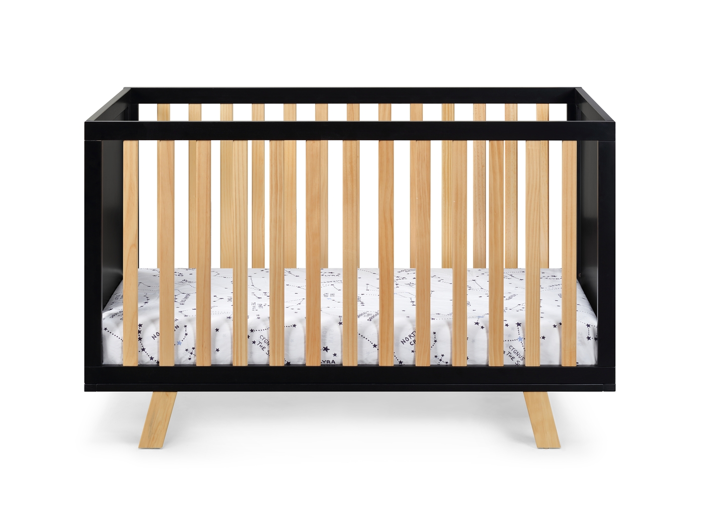 Kids Delavan Black/Natural Crib - Thumbnail - Image 2