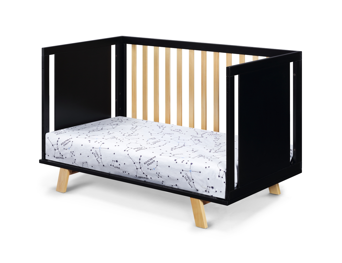 Kids Delavan Black/Natural Crib - Thumbnail - Image 3